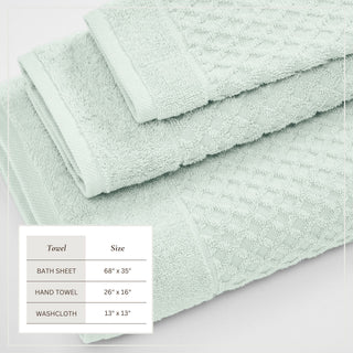 Ultra-Soft 100% Cotton Diamond Waffle Bath Towels