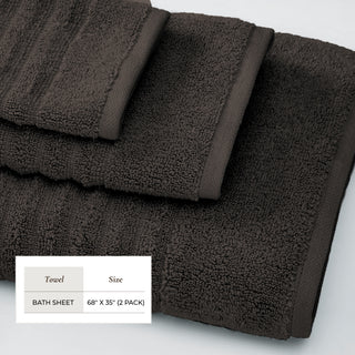 Premium Cotton Ribbed Towel Set