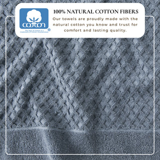 Ultra-Soft 100% Cotton Diamond Waffle Bath Towels