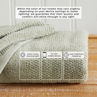 100% Cotton Textured Woven Bath Towel Set