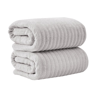 Premium Cotton Ribbed Towel Set