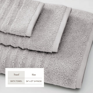 Premium Cotton Ribbed Towel Set