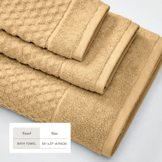 Ultra-Soft 100% Cotton Diamond Waffle Bath Towels