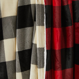 Cozy Plush Velvet & Sherpa Reversible Throw Blanket