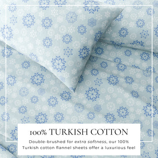 Premium Turkish Cotton Lodge Printed Flannel Sheet Set