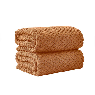 Ultra-Soft 100% Cotton Diamond Waffle Bath Towels