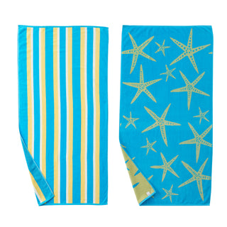 2 Pack 100% Cotton Printed Beach Towel
