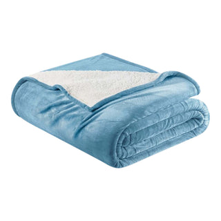 Ultra-Soft Velvet Plush Reversible Sherpa Blanket