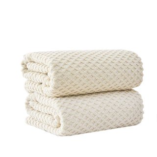 Ultra-Soft 100% Cotton Diamond Waffle Bath Towels