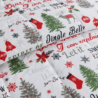 Christmas Down Alternative Comforter and Sham Set