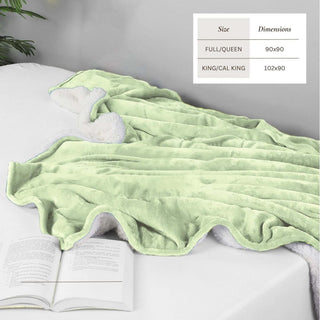 Ultra-Soft Velvet Plush Reversible Sherpa Blanket