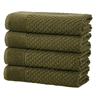 Ultra-Soft 100% Cotton Diamond Waffle Bath Towels