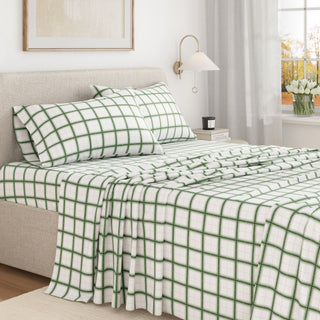 100% Turkish Cotton Plaid Flannel Sheet Sets