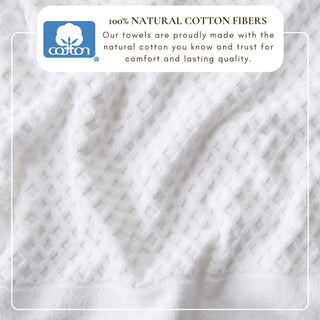 Ultra-Soft 100% Cotton Diamond Waffle Bath Towels