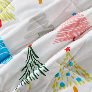 Cheerful Colorful Christmas Quilt Set