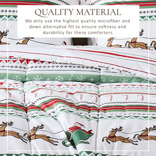 Christmas Down Alternative Comforter and Sham Set