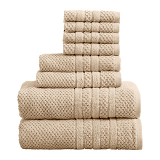 100% Cotton Checkered Bath Towel Set
