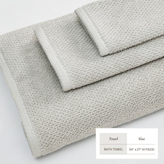 100% Cotton Absorbent & Quick-Dry Looped Bath Towels