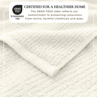 Turkish Cotton Ribbed 6-Piece Bath Towel Set