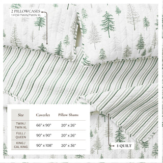 Reversible Lodge Printed Quilt Set with Shams