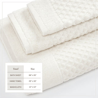 Ultra-Soft 100% Cotton Diamond Waffle Bath Towels