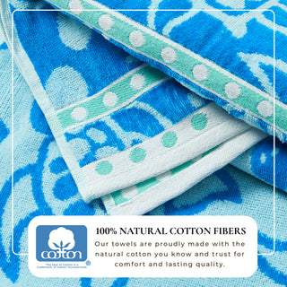 2 Pack 100% Cotton Printed Beach Towel