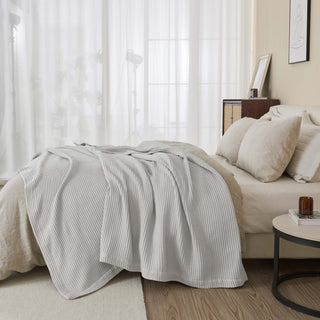 100% Cotton Waffle Weave Blanket