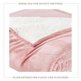 Ultra-Soft Velvet Plush Reversible Sherpa Blanket