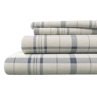 100% Turkish Cotton Plaid Flannel Sheet Sets