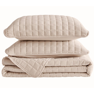 Seersucker Quilt Set With Shams
