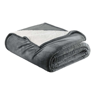 Ultra-Soft Velvet Plush Reversible Sherpa Blanket