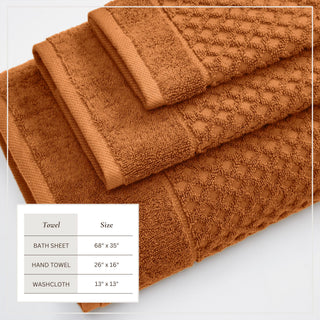 Ultra-Soft 100% Cotton Diamond Waffle Bath Towels