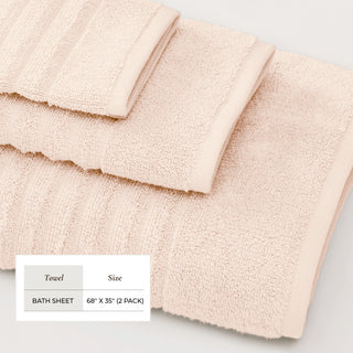 Premium Cotton Ribbed Towel Set