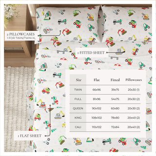 Turkish Cotton Christmas-Theme Flannel Sheet Set