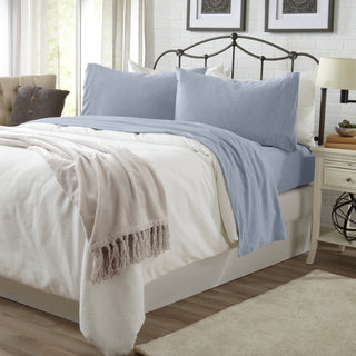 Ultra-Soft Cotton Heathered Melange Jersey Knit Sheet Set