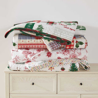 Christmas Printed Quilt Set with Shams