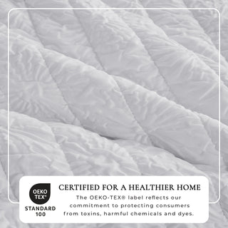 Floral Embossed Quilt Set With Shams
