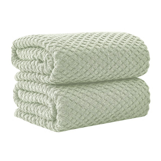 Ultra-Soft 100% Cotton Diamond Waffle Bath Towels