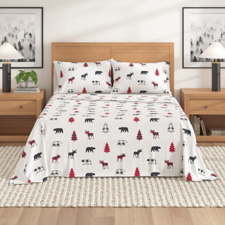 Premium Turkish Cotton Winter Lodge Flannel Sheet Set