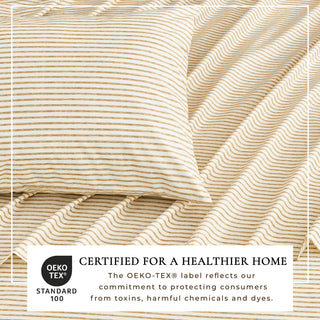 Premium Striped Microfiber Sheet Set