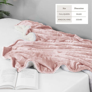 Ultra-Soft Velvet Plush Reversible Sherpa Blanket