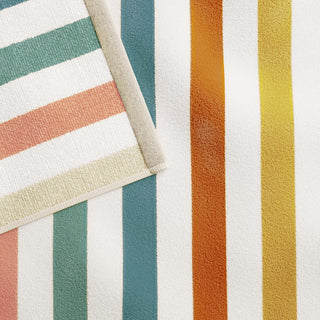 100% Cotton Stripe Border Oversized Beach Towel