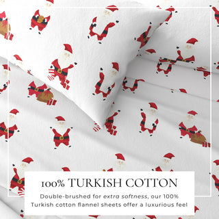 Premium Turkish Cotton Lodge-Theme Flannel Sheet Set
