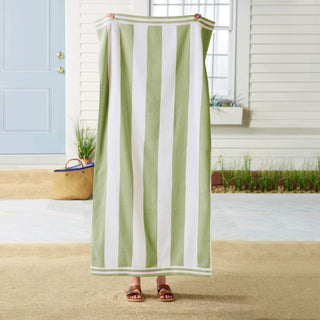 Premium 100% Cotton Cabana Stripe Beach Towels