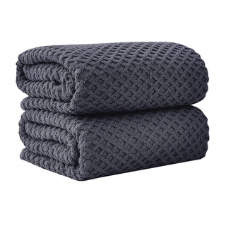 Ultra-Soft 100% Cotton Diamond Waffle Bath Towels