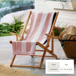 Premium 100% Cotton Cabana Stripe Beach Towels