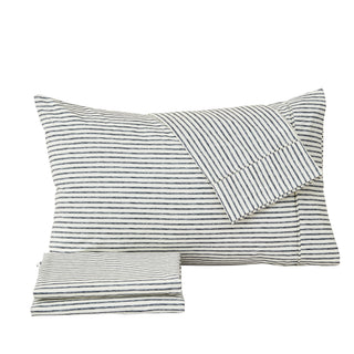 Premium Striped Microfiber Sheet Set