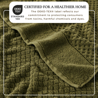 Ultra-Soft 100% Cotton Diamond Waffle Bath Towels