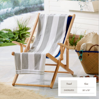 Premium 100% Cotton Cabana Stripe Beach Towels