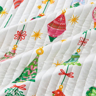 Cheerful Colorful Christmas Quilt Set